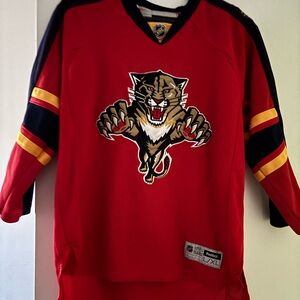 Florida Panthers Hockey Jersey Reebok Red and Black * Like New *